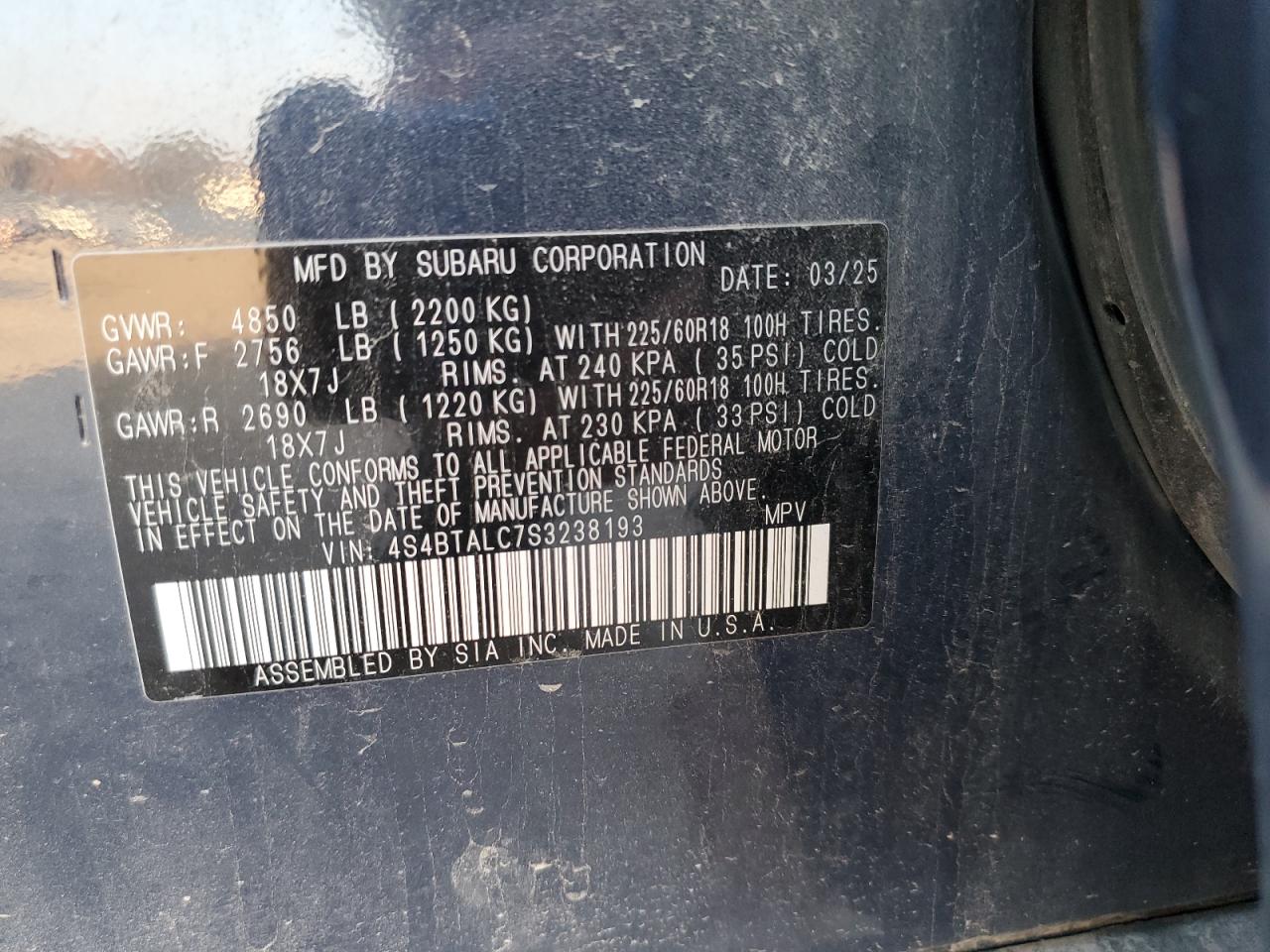 Subaru Outback Onyx Edition Image 5